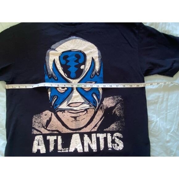 Lucha Libre Atlantis Mexican Wrestler T-Shirt Size L 42" Chest 27"L - Picture 4 of 5